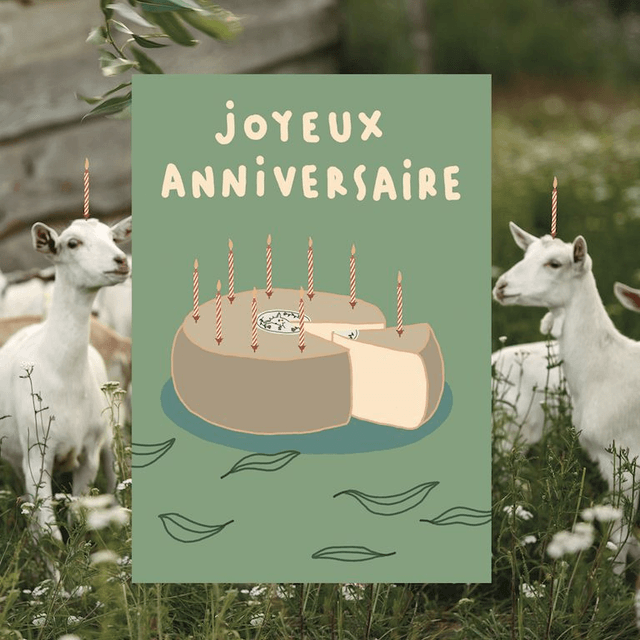 Anniversaire fromage lovers - Carte