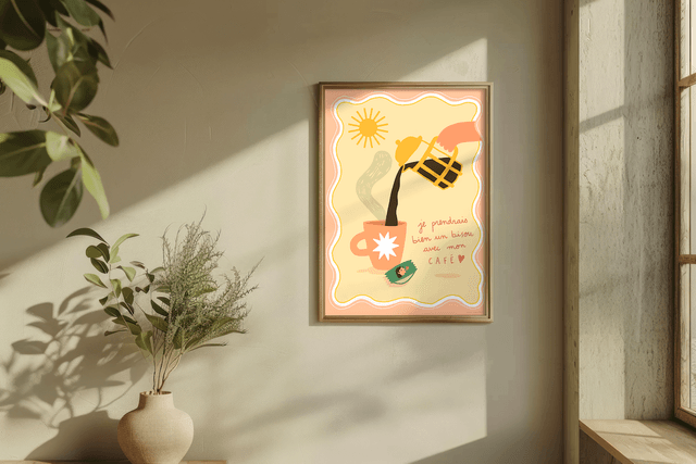 Bisous café - Affiche