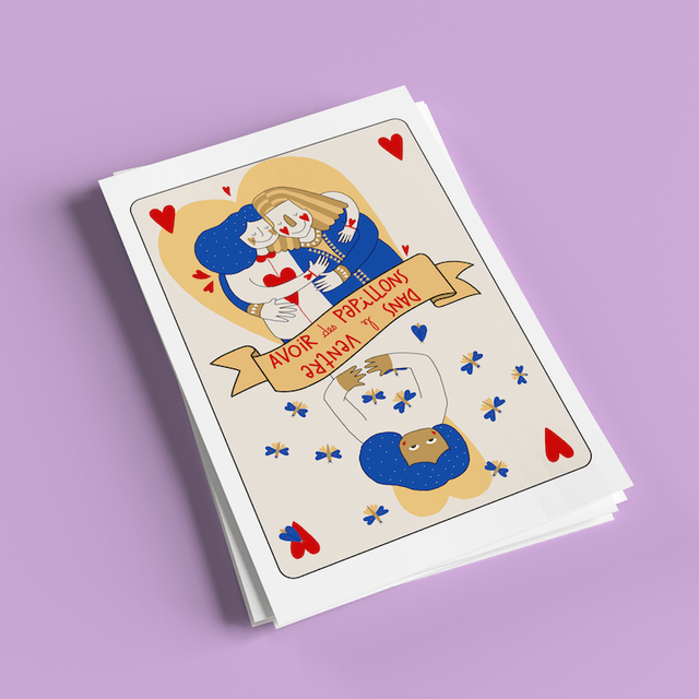 Avoir des papillons dans le ventre - Carte