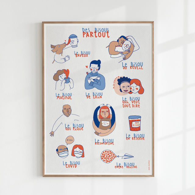 Bisous partout - Affiche