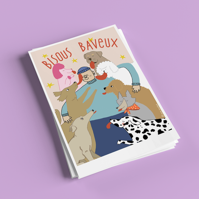 Bisous baveux - Carte