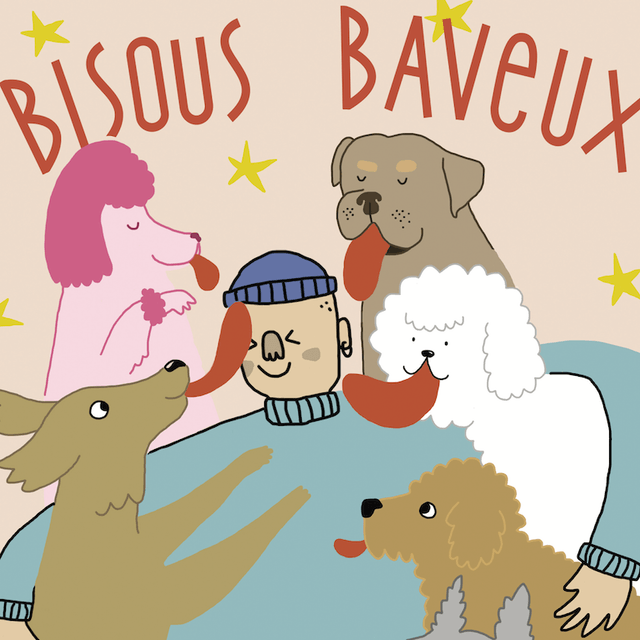 Bisous baveux - Carte