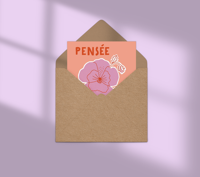 Pensée fleurie - Carte