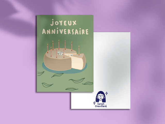 Anniversaire fromage lovers - Carte
