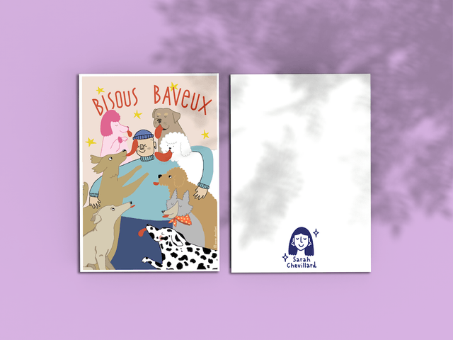 Bisous baveux - Carte