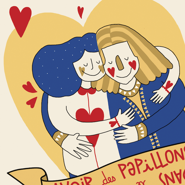 Avoir des papillons dans le ventre - Carte