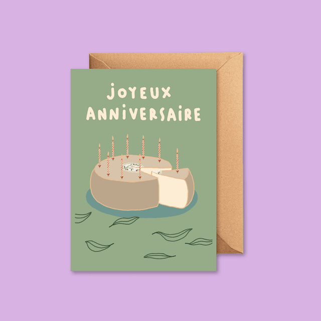 Anniversaire fromage lovers - Carte