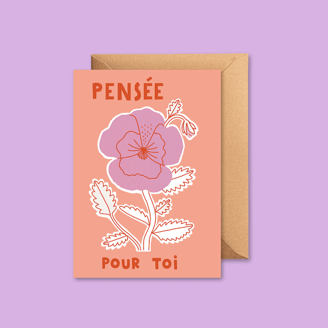 Pensée fleurie - Carte